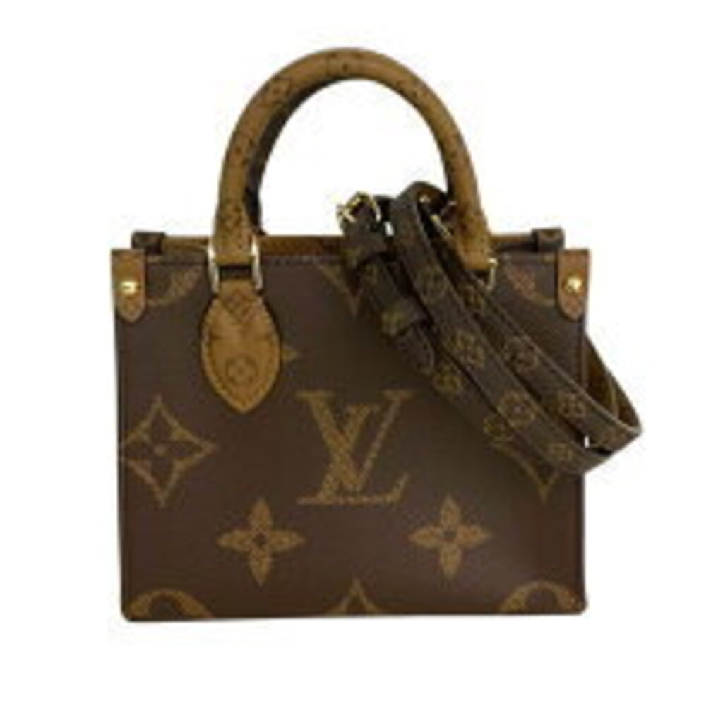 Louis Vuitton On the Go Brown Monogram Giant Reverse Shoulder Bag